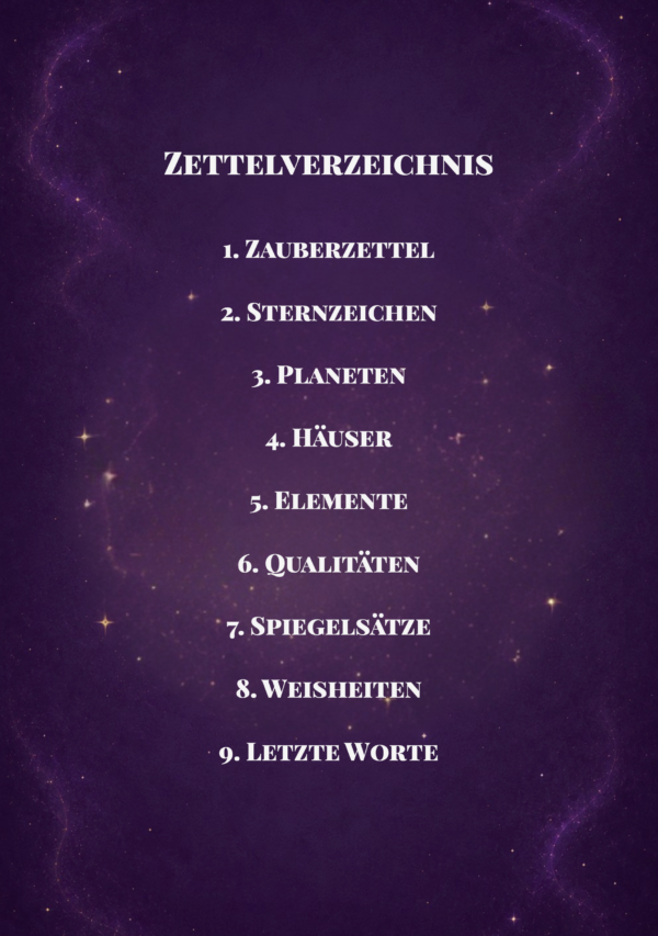ARKANUM 365 ZAUBERZETTEL