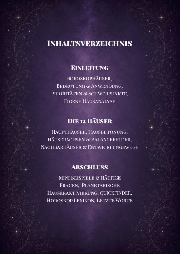 HOROSKOP HÄUSER