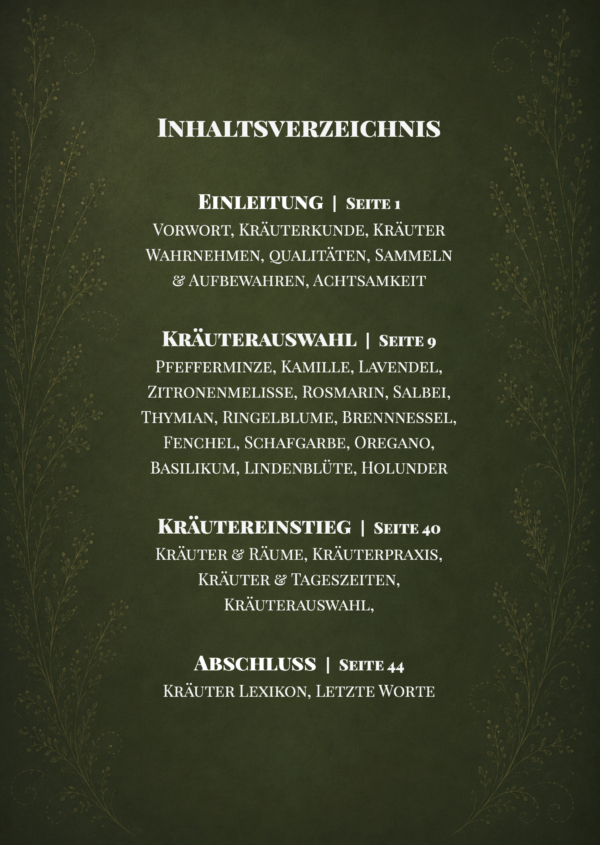 KRÄUTERKUNDE EINSTIEG