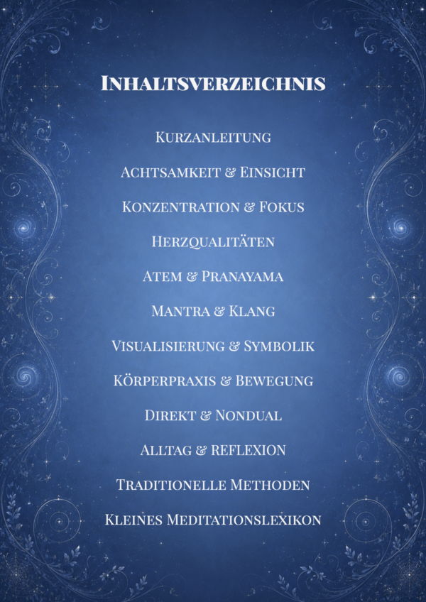 LISTE DER 100 MEDITATIONEN