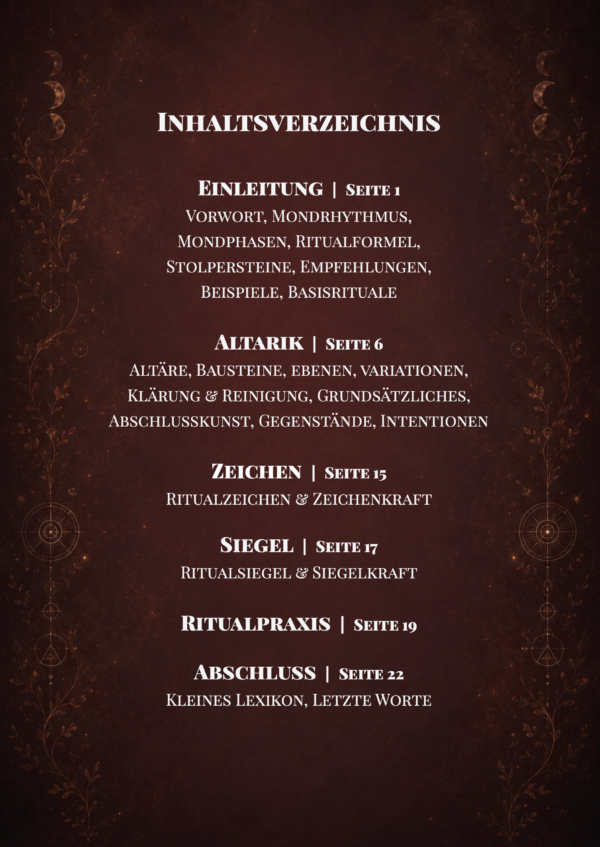 MONDALTÄRE & SIEGELZEICHEN