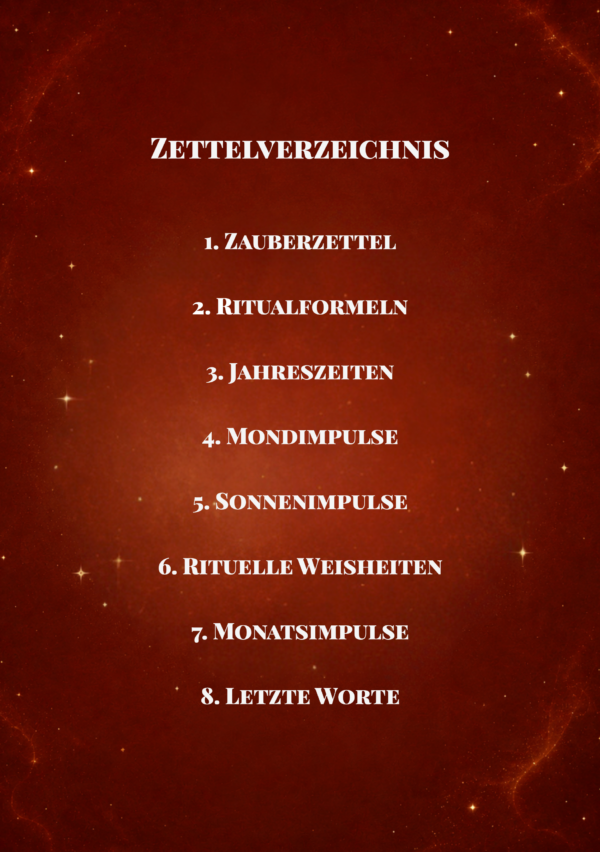 RITUALIS 365 ZAUBERZETTEL