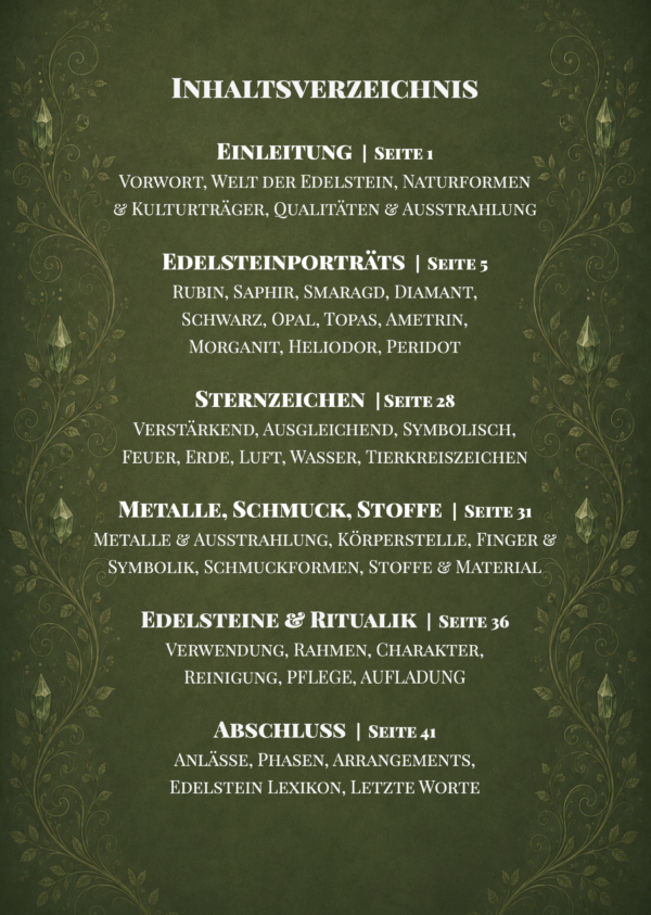 WÜRDE DER EDELSTEINE